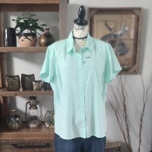 Columbia Light Mint Short-Sleeve Button-Up Shirt